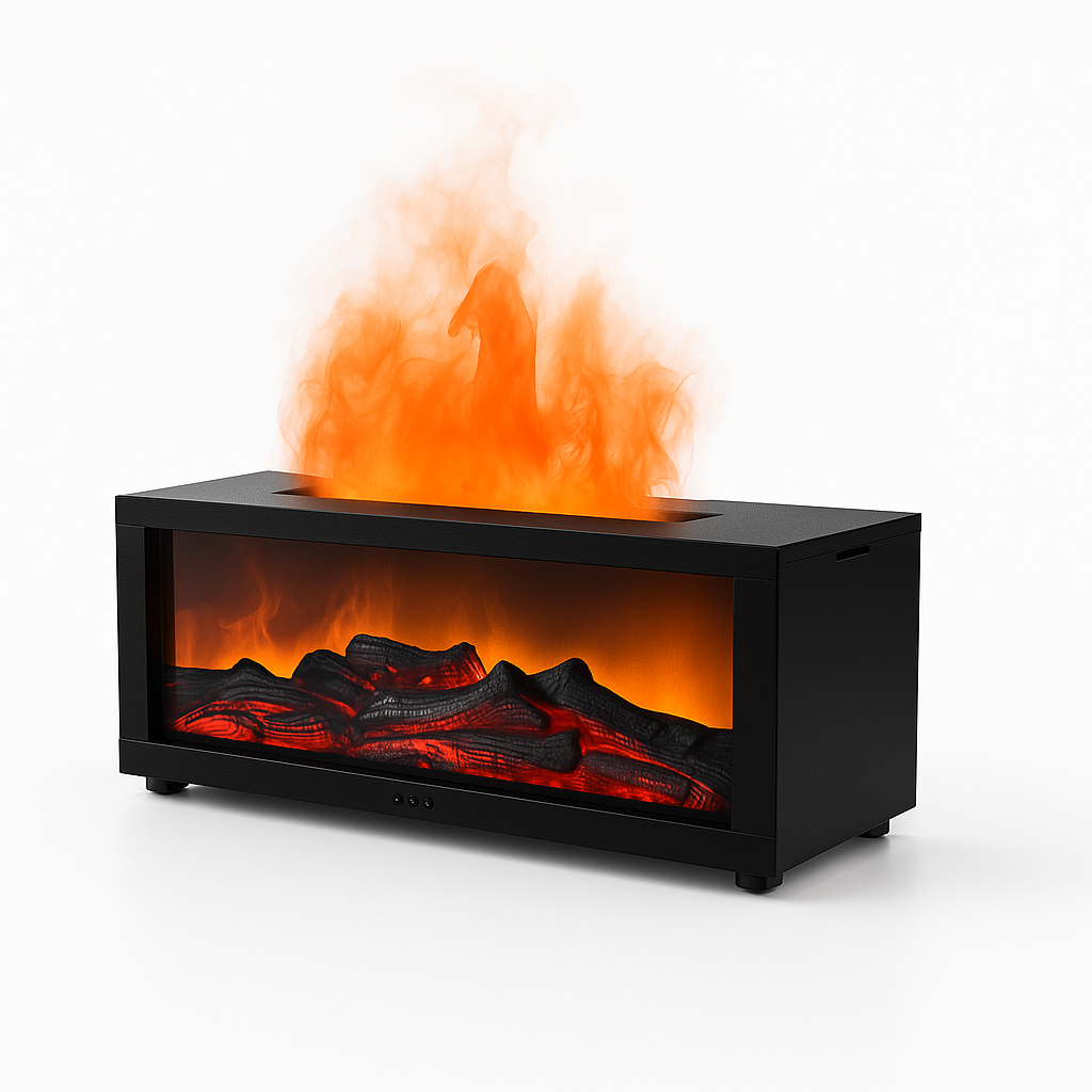 Premium Flame Fireplace Humidifier – 4-in-1 Aroma Diffuser