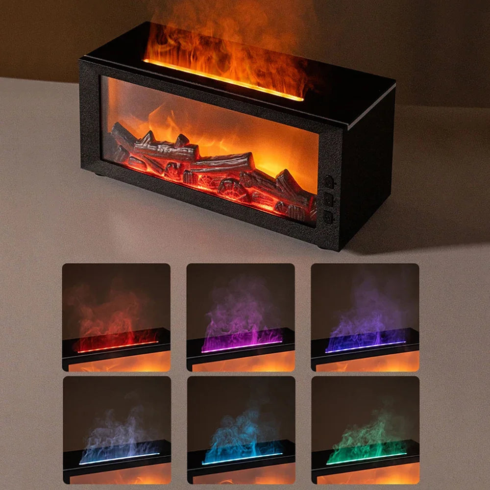 Premium Flame Fireplace Humidifier – 4-in-1 Aroma Diffuser